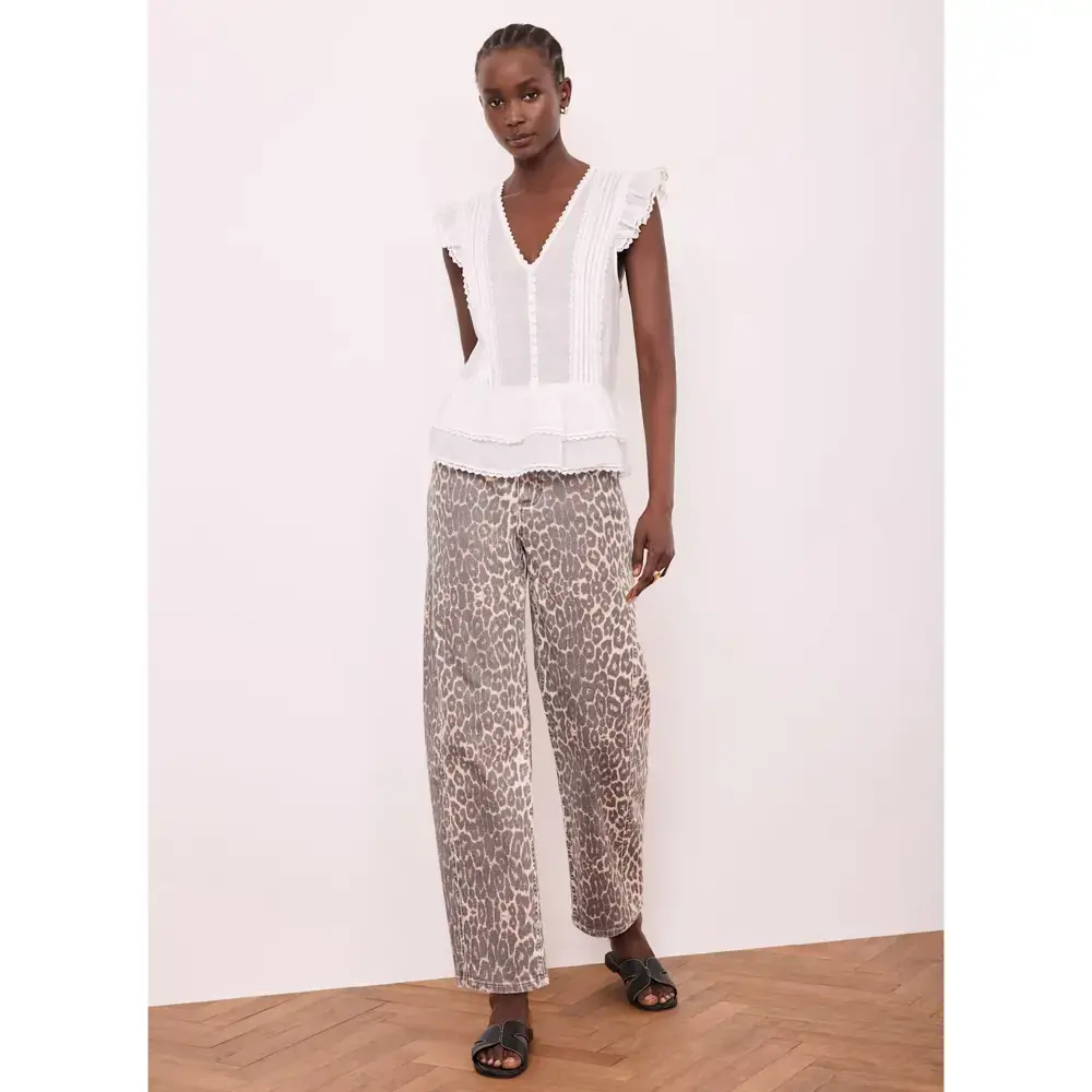 Mint Velvet Mint Velvet Leopard Print Barrel Jeans
